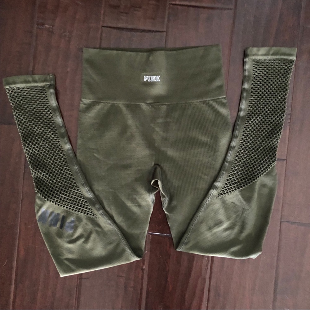 SOLD *NWOT PINK Seamless Leggings Olive Green XS